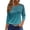 177#Cyan, variant on 3/4 Length Sleeve Womens Tops 2026 Summer Fashion Crew Neck Cute Tunic Tops Basic Tees Blouses Loose Fit Pullover Blue XL
