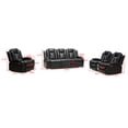 thumbnail image 4 of Hybition Living Room Furniture Set, 3 Pieces,Power Recliner Sofa with LED Light, Reading Light, Wireless Charging, Loveseat with Cup Holders, Storage, Bluetooth Speaker, Single Chair with Storage-Colo, 4 of 5