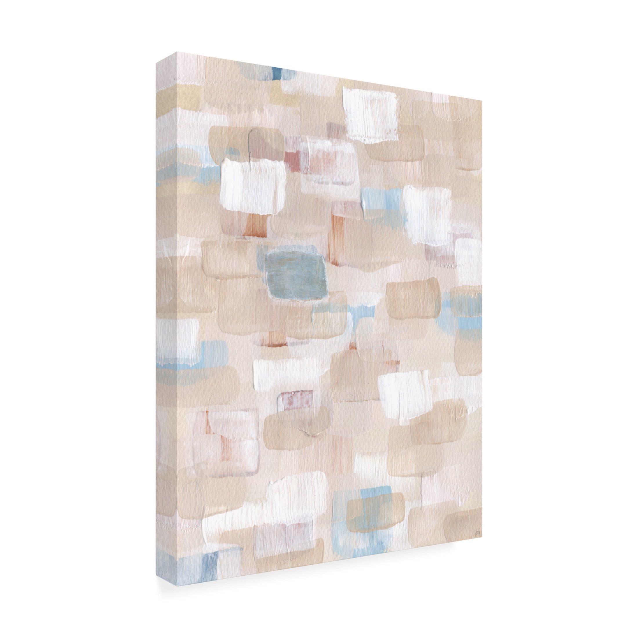 Canvas Wall Art - Line and Brush 'Stacking BrushWork 1' Wall Art for Living Room, Bedroom, or Office Décor by Trademark Fine Art - 14 x 19 Inches
