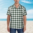 thumbnail image 2 of Vsdgher Scottish Checkered Print Men's Hawaiian Shirts Button Down Tropical Holiday Beach Shirts Vacation Clothes,3X-Large, 2 of 7
