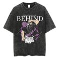 thumbnail image 2 of Camisetas Vintage de algodón lavado con ácido para hombres y mujeres, Tops de manga corta, camisetas gráficas de Anime, camisetas holgadas informales de gran tamaño de verano, 2 of 5