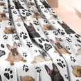 thumbnail image 3 of French Bulldog Footprint Blanket,Comfortable Soft Flannel Throw Blanket,All Season,Warm Lightweight Blankets for Sofa Bed Couch Living Room Chair,60"x80"(150x200cm), 3 of 4