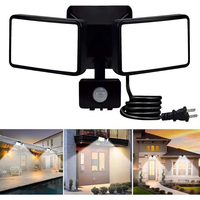 BUYMAX 20W LED Motion Sensor Light Outdoor Waterproof Plugin Flood