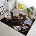 thumbnail image 1 of Jojo - Alfombra de pintura animada Área grande Negro Suave Decoración para el hogar Boho Picnic30120x160cm (47x62 pulgadas)120x160cm (47x62 pulgadas) zhangyuxiang unisex, 1 of 2