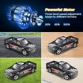 thumbnail image 4 of 1:64 Black Remote Control Toy Cars for Kids 2.4Ghz Adjustable Speed Scale Alloy Pickup RC Trucks with Trailer and Car Lights, USB-C Recharging, Easy to Operate, Festive Gift for Children, Boys, Girls, 4 of 9