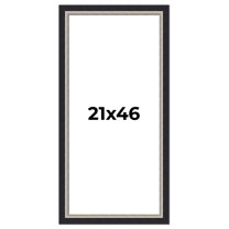21x46 Frame Black Real Wood Picture Frame Width 2.25 Inches | Interior Frame Depth 0.5 Inches |