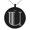 Black, variant on Stainless Steel Letter U Initial Metro Retro Monogram Engraved Small Medallion Circle Charm Pendant Necklace