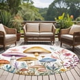 thumbnail image 5 of Spring Botanical Round Area&nbsp;Rug 5ft Rustic Farm Flowers Leaves Watercolor Mushroom Non-Slip&nbsp;Washable Circle Rugs Soft Felt Indoor Floor Mat for Bedroom Kitchen Living Room Bathroom, 5 of 9