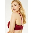 thumbnail image 3 of Amoureuse Women's Plus Size Embroidered Wireless Back-Close Bra, 3 of 5