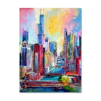 Trademark Fine Art Richard Wallich Chicago 3 Canvas Wall Art - 18x24