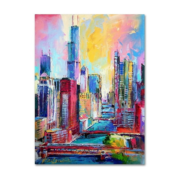Trademark Fine Art Richard Wallich Chicago 3 Canvas Wall Art - 18x24