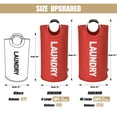 thumbnail image 3 of DOKEHOM 125L X-Large Laundry Basket, Collapsible Laundry Bag, Foldable Laundry Hamper, Folding Washing Bin (Red), 3 of 7
