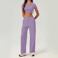 thumbnail image 1 of PISONIC Women's V-Neck Crop Top & Shorts Set - Active Fitness Apparel with 4 Color Options, 1 of 9