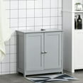 thumbnail image 3 of Resenkos Toilet Storage Cabinet, Bathroom Storage Cabinet,Bathroom Sink Cabinets with U-Shape Cut-Out and Adjustable Internal Shelf, Gray, 3 of 11