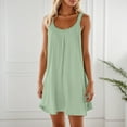 thumbnail image 2 of Vestido holgado con tirantes estilo playa para mujer: vestido de verano ligero y elástico con cuello en V, 2 of 5