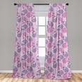 thumbnail image 5 of Ambesonne Paisley Curtains, Art Effects, Pair of 28"x95", Fuchsia Lilac, 5 of 5