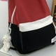 thumbnail image 2 of mochila escolar Bolso de lona para niñas Campus Casual Bag Color Clash para adolescentes estudiantes (rojo), 2 of 3