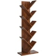 thumbnail image 2 of FDW 55 Inches Tree 9-Shelf Bookshelf for Living Room and Home Office, Brown, 2 of 7