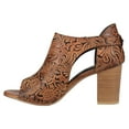 thumbnail image 3 of Roper Womens Mika Floral Embossed Block Heel  Dress Casual Shoes, 3 of 5