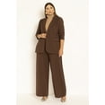 thumbnail image 3 of ELOQUII Women's Plus Size The Ultimate Stretch Long One Button Blazer, 3 of 6