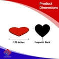 thumbnail image 2 of Red Heart Magnets - 1.75" Durable Pack of 24 for Fridge, Whiteboard, Lockers, Weddings, 2 of 4