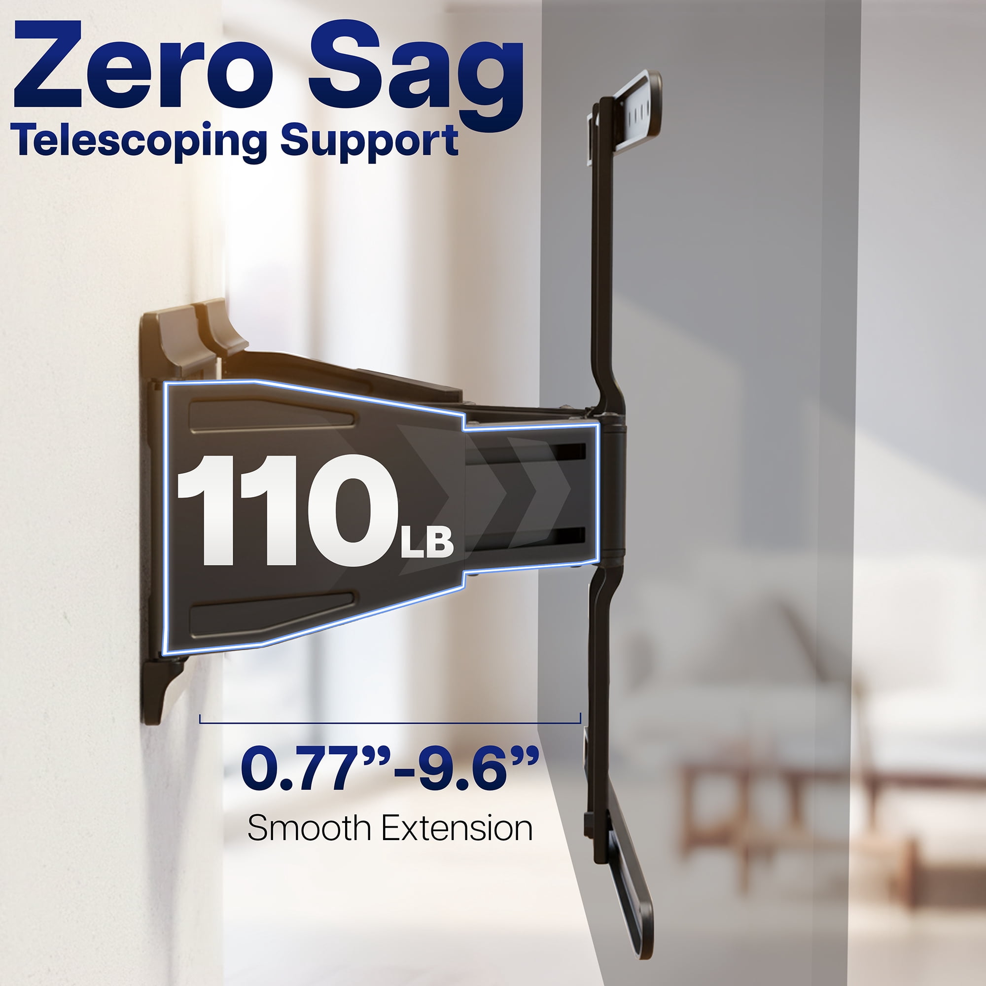VIVO Low Profile Telescoping TV Wall Mount for up to 90" Screens