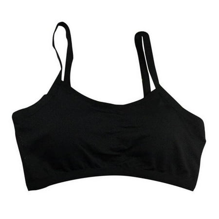 

Women Cut Cross Straps Thin back three-bar Yoga Sport Bra Camisole Black
