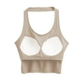 thumbnail image 4 of RMGVDSD Womens Casual Summer Tops Womens Halter Neck Built In Bra Workout Sports Tank Tops Trendy Backless Going Out Clothing Blouse Trendy Tank Tops, 4 of 9