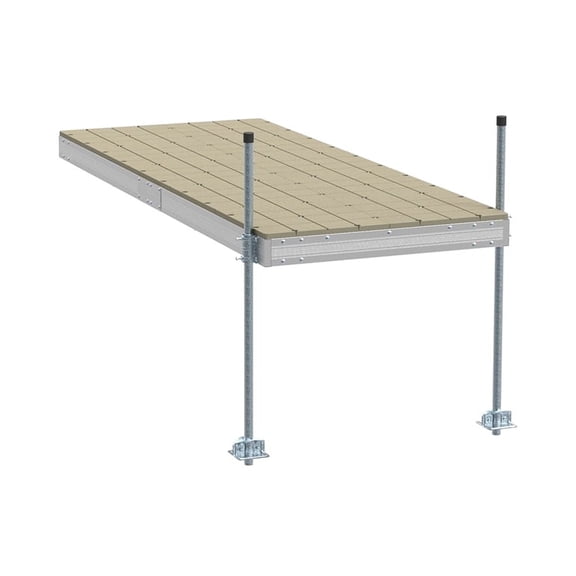 Playstar Aluminum Stationary Dock, 10 Foot Long 4 Foot Wide