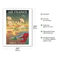 thumbnail image 2 of Paris Tokio (Tokyo) - France - Mt. Fuji And Cherry Blossoms - Vintage Airline Travel Poster c.1952 - Fine Art Matte Paper Print (Unframed) 20x26in, 2 of 4