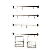 Wall Rack for Coffee Mugs, Tea Cups with Industrial Pipe Style - 6 Pieces