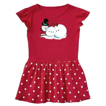 

Inktastic Sassy Snowman in Top Hat Gift Toddler Girl Dress