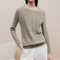 thumbnail image 5 of Antinious Womens Half Zip Cropped Pullove Long Sleeve Solid Casual Tops,Winter Sweatshirt for Women,Going Out Tops for Women,Khaki,XXL, 5 of 5