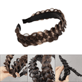 thumbnail image 3 of Diadema trenzada trenzada, banda para el cabello, postizos trenzados sintéticos, peluca con diadema con dientes, 3 of 5