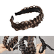 thumbnail image 3 of Diadema trenzada trenzada, banda para el cabello, postizos trenzados sintéticos, peluca con diadema con dientes, 3 of 5