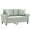 Light gray + Width 59.8", variant on vidaXL 2-Seater Sofa with Throw Pillows Accent Loveseat for Living Room Velvet