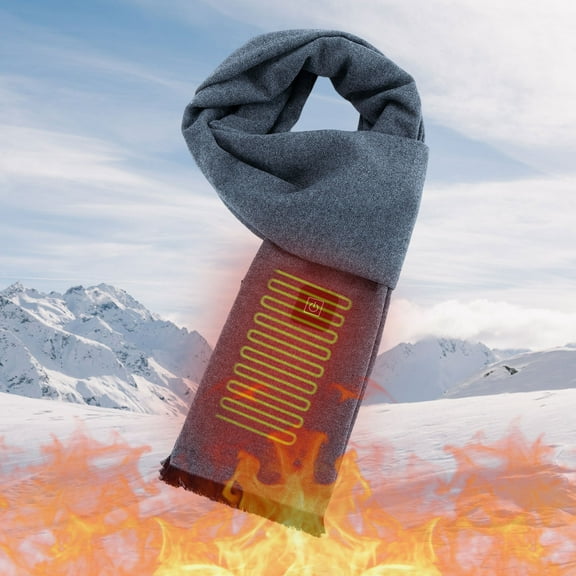 71" Heated Scarf for Women Men, 3 Temperature Adjustable Electric Neck Warmer - Cordless Rechargeable Winter Scarf