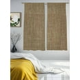 thumbnail image 3 of Brown Linen Sheer Curtains for Living Room Bedroom, Farmhouse Pure Color Country Vintage Light Filtering Sheer Curtains, Rod Pocket Voile Window Drapes, 2 Panels Set 52"x 72", 3 of 7