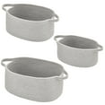 thumbnail image 7 of mDesign Casual Woven Cotton Rope Bathroom Basket with Handles, Set of 3, Gray, 7 of 7