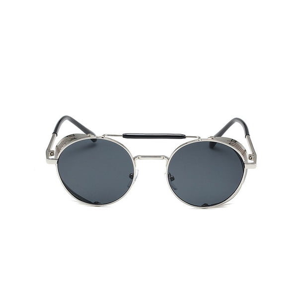 Gafas de sol de moda Gafas de sol de metal abatibles personalizadas Gafas de sol retro con marco redondo Universal para mujeres y hombres