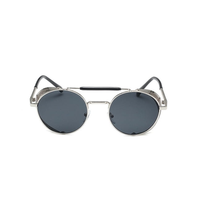 Gafas de sol de moda Gafas de sol de metal abatibles personalizadas Gafas de sol retro con marco redondo Universal para mujeres y hombres