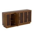 thumbnail image 4 of 66" Sideboard Cabinet, 4-Door Storage Cabinet with Adjustable Shelves, Modern Accent Credenza, Buffet Cabinet, TV Stand for Living Room & Kitchen, 4 of 10