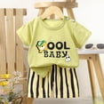 thumbnail image 4 of mgoYE Toddler Girl Summer Clothes Toddler Baby Boy Summer Beach Outfits Short Sleeve T-Shirt + Swim Shorts Set 2Pcs Children's Day Gift|Black 3-4 Years, 4 of 4