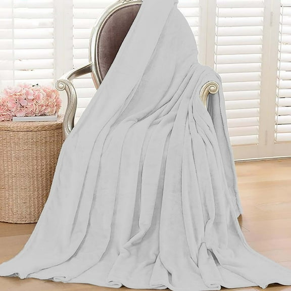 AZXY 30x40 Blankets and Throws Clearance,Fleece Throw Blanket Under $10,Throw Blankets for Couches and Sofas,Soft Cozy Fuzzy Blanket White