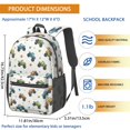 thumbnail image 3 of Monster Cartoon Truck White Pattern 17" School Backpacks for Teens,Waterproof Oxford Fabric,S-Shape Padded Straps for School,Travel,Hiking,Camping, 3 of 6