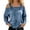 A-Blue1340, variant on XIAOCHA Womens Casual Oversized Cold Shoulder Shirt Square Neck Pullover Tops Soft Edgy Streetwear Shirts