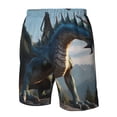 thumbnail image 4 of Balery Wild Blue Cool Dragon Traje de Baño Estilo Hawaiano para Hombre, Shorts de Secado Rápido con Bolsillos-Small, 4 of 6
