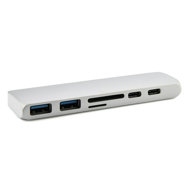 Sentmoon Gaming Accessories Double USB -Type-C To 4K HDMI 2 USB 3.0 SD/TF Card Reader 2 Type C 7 In 2 Hub Adapter Computer Accessories Clearance Sales Today Deals Prime