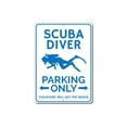 thumbnail image 2 of Scuba Diver Parking Novelty Decor, Metal Wall Sign - 10x14 Inches, 2 of 4