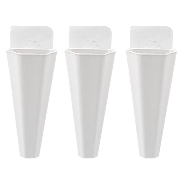 macetas hidropónicas colgantes de pared, decorativas para el hogar (blancas)